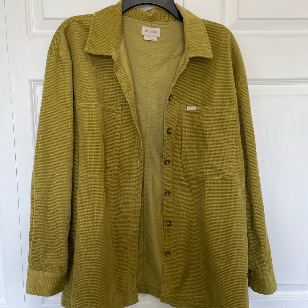 Brixton Olive Green Corduroy Shirt - Picture 3 of 11
